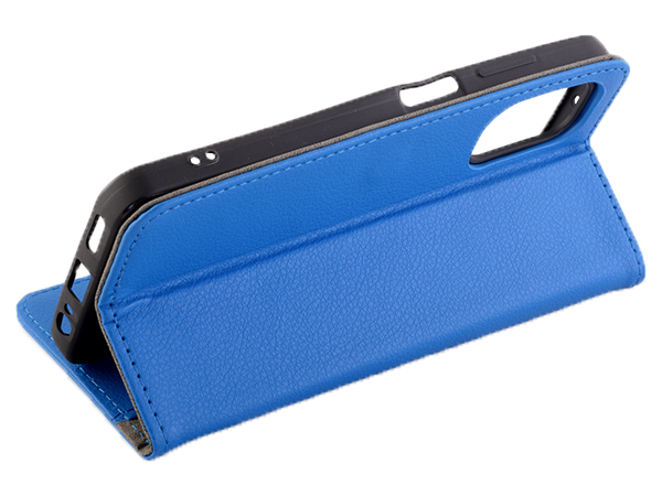 Synthetic Leather Wallet Case with Stand for Nokia G60 - Blue