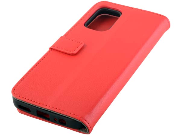 Synthetic Leather Wallet Case with Stand for Nokia G60 - Red Leather Wallet Case