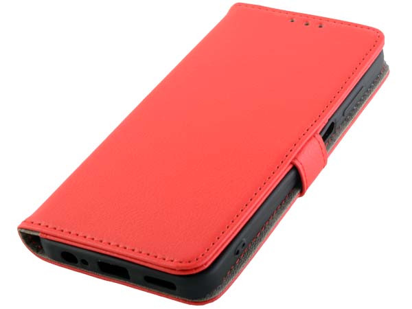 Synthetic Leather Wallet Case with Stand for Nokia G60 - Red