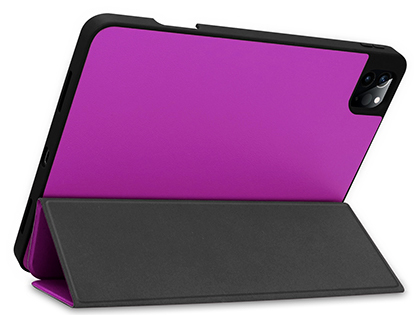 Premium Slim Synthetic Leather Flip Case with Stand for iPad Pro 11 4th Gen (2022) - Purple