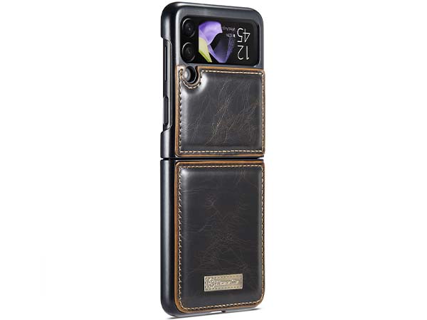CaseMe Slim Synthetic Leather Case for Samsung Galaxy Z Flip4 - Brown