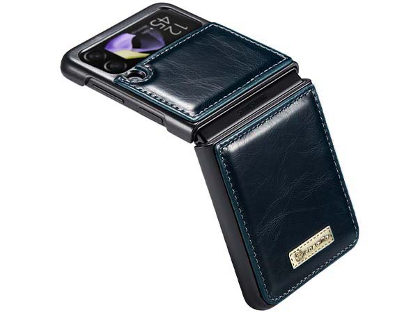 CaseMe Slim Synthetic Leather Case for Samsung Galaxy Z Flip4 - Teal