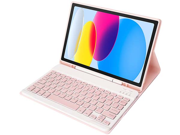 Keyboard and Case for iPad 10th Gen 10.9 (2022) - Light Pink