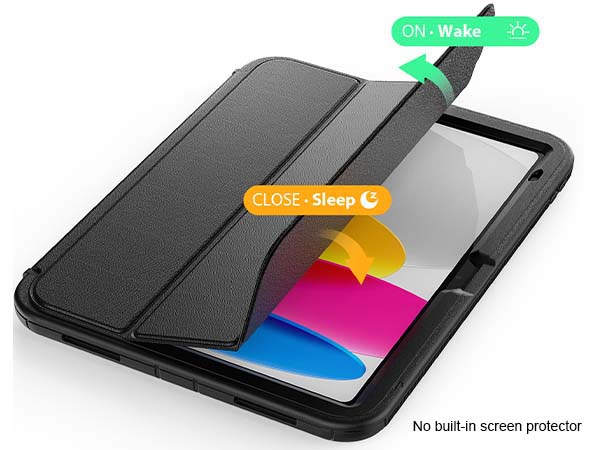 Impact Case with Detachable Cover for iPad 10th Gen 10.9 (2022) - Black