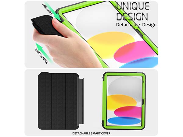 Impact Case with Detachable Cover for iPad 10th Gen 10.9 (2022) - Green