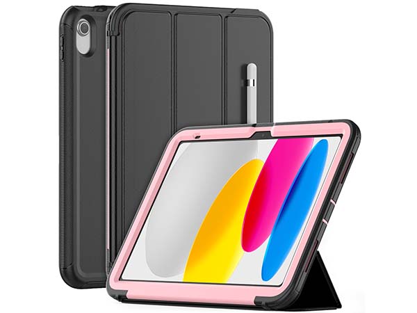 Impact Case with Detachable Cover for iPad 10th Gen 10.9 (2022) - Pink/Black Impact Case