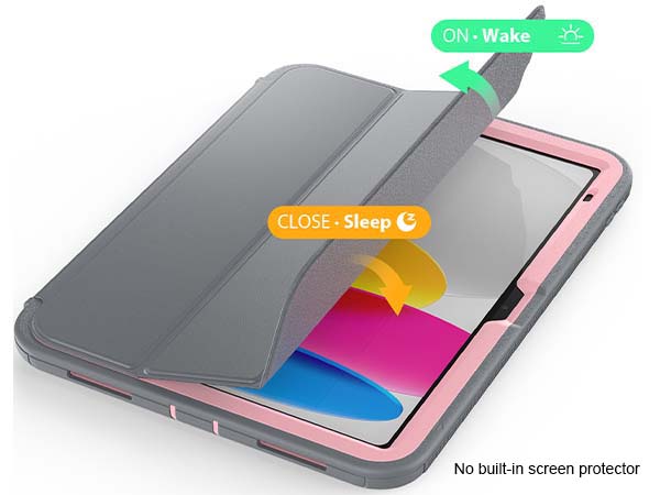 Impact Case with Detachable Cover for iPad 10th Gen 10.9 (2022) - Pink/Grey