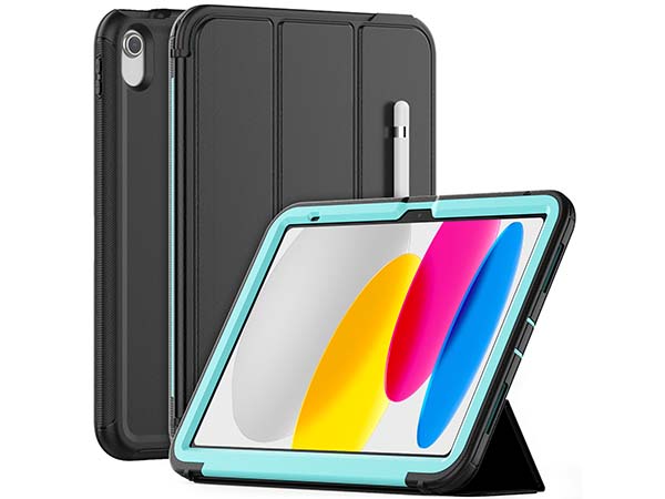 Impact Case with Detachable Cover for iPad 10th Gen 10.9 (2022) - Sky Blue/Black Impact Case