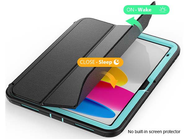 Impact Case with Detachable Cover for iPad 10th Gen 10.9 (2022) - Sky Blue/Black