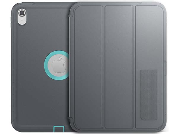 Impact Case with Detachable Cover for iPad 10th Gen 10.9 (2022) - Sky Blue/Grey