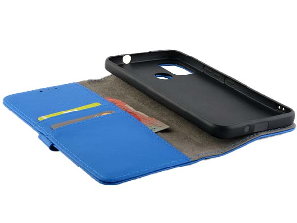Synthetic Leather Wallet Case with Stand for Nokia G11 Plus - Blue
