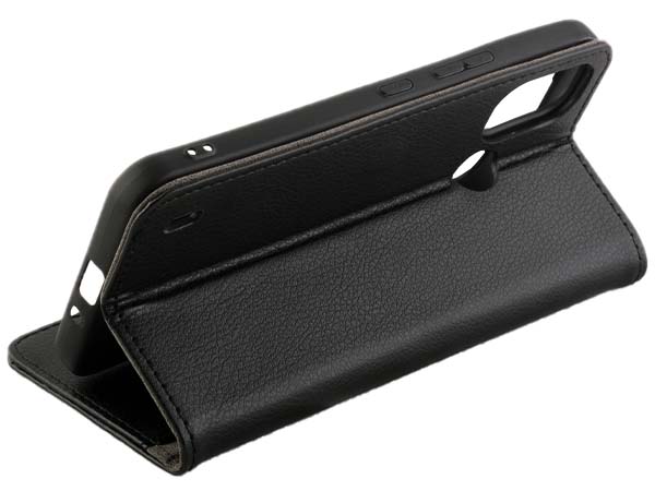 Synthetic Leather Wallet Case with Stand for Nokia G11 Plus - Black