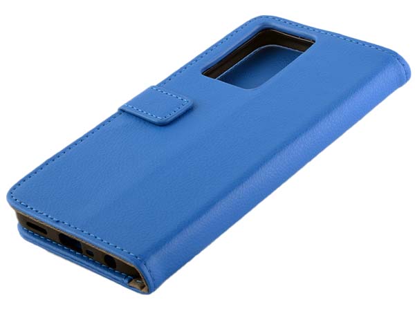 Synthetic Leather Wallet Case with Stand for OPPO A57 (2022) - Blue Leather Wallet Case