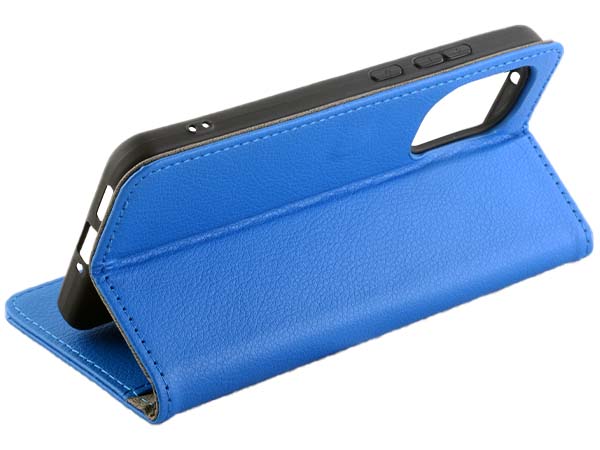 Synthetic Leather Wallet Case with Stand for Nokia X30 - Blue