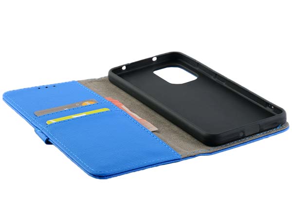 Synthetic Leather Wallet Case with Stand for Nokia X30 - Blue