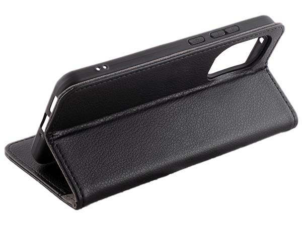 Synthetic Leather Wallet Case with Stand for Nokia X30 - Black