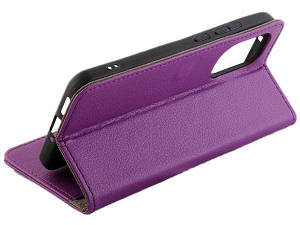 Synthetic Leather Wallet Case with Stand for Nokia X30 - Purple