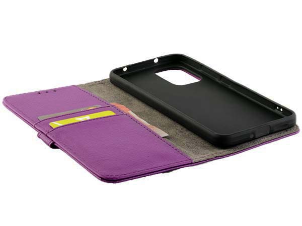 Synthetic Leather Wallet Case with Stand for Nokia X30 - Purple