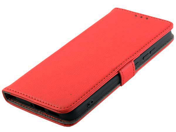 Synthetic Leather Wallet Case with Stand for Nokia X30 - Red