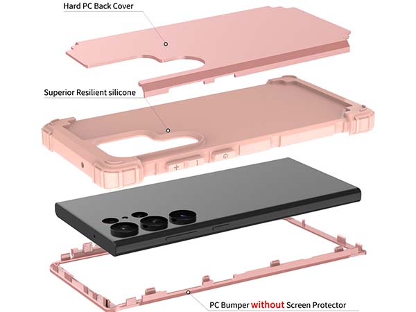 Defender Case for the Samsung Galaxy S23 Ultra - Pink
