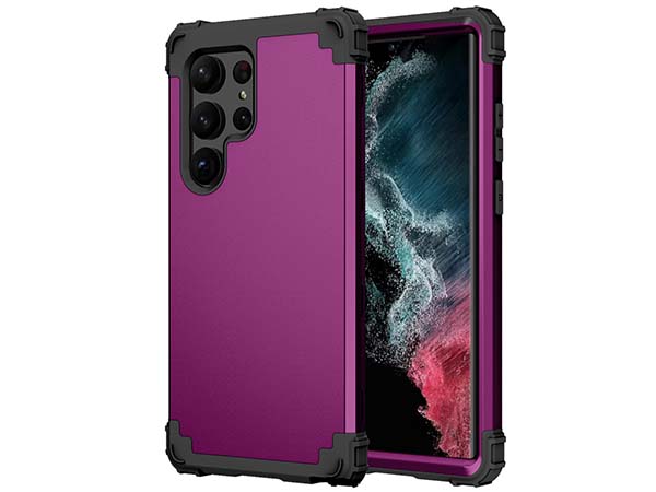 Defender Case for the Samsung Galaxy S23 Ultra - Purple Impact Case