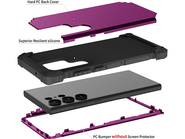 Defender Case for the Samsung Galaxy S23 Ultra - Purple