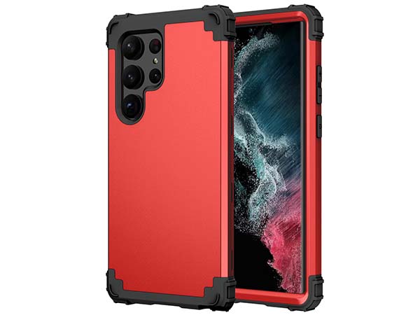 Defender Case for the Samsung Galaxy S23 Ultra - Red Impact Case