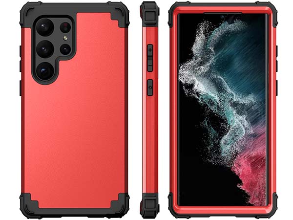 Defender Case for the Samsung Galaxy S23 Ultra - Red