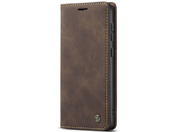 CaseMe Slim Synthetic Leather Wallet Case with Stand for Samsung Galaxy S23 - Chocolate