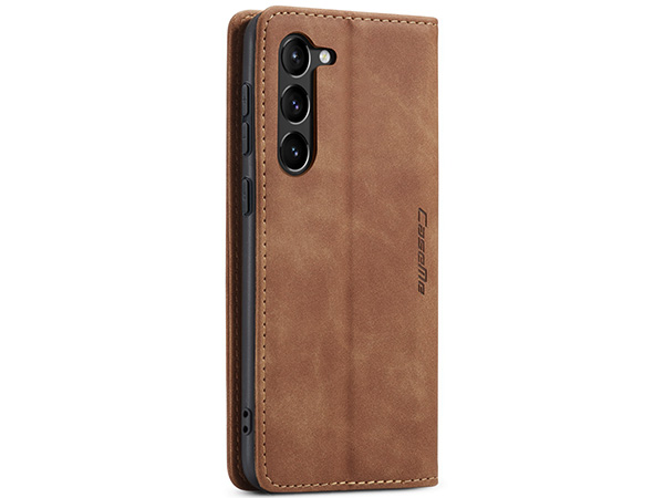 CaseMe Slim Synthetic Leather Wallet Case with Stand for Samsung Galaxy S23 - Tan