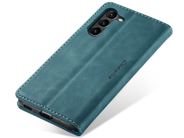 CaseMe Slim Synthetic Leather Wallet Case with Stand for Samsung Galaxy S23 - Teal
