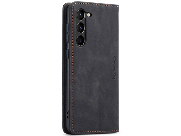 CaseMe Slim Synthetic Leather Wallet Case with Stand for Samsung Galaxy S23+ - Charcoal