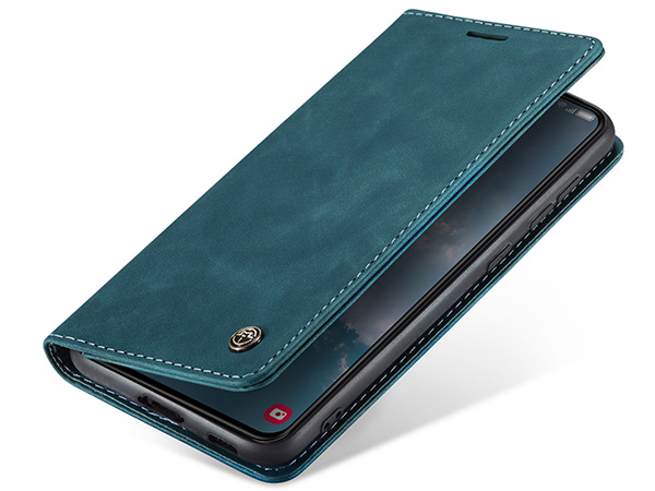 CaseMe Slim Synthetic Leather Wallet Case with Stand for Samsung Galaxy S23+ - Teal Leather Wallet Case