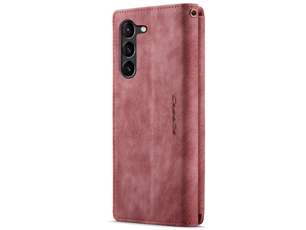 CaseMe Synthetic Leather Wallet Case with Zipper Pocket for Samsung Galaxy S23+ - Blush