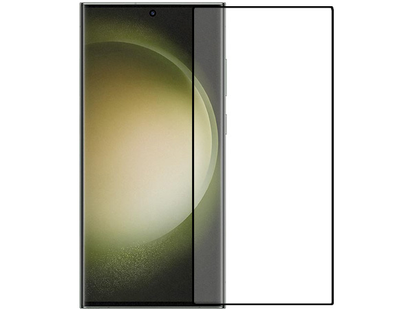 3D Full Coverage Curved Tempered Glass Screen Protector for Samsung Galaxy S23 Ultra - Black Screen Protector
