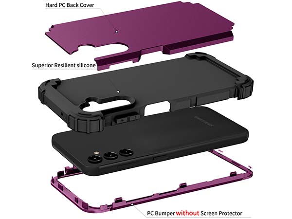 Defender Case for the Samsung Galaxy A14 - Purple