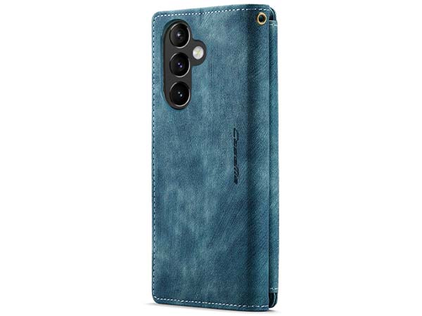 CaseMe Synthetic Leather Wallet Case with Zipper Pocket for Samsung Galaxy A54 - Teal