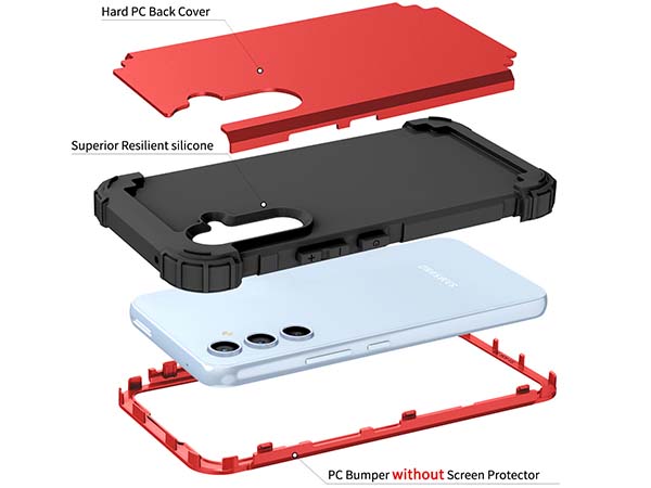 Defender Case for the Samsung Galaxy A54 - Red
