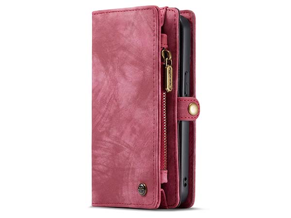 CaseMe 2-in-1 Synthetic Leather Wallet Case for iPhone 14 - Pink/Blush Leather Wallet Case
