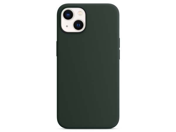 Silicone Case for Apple iPhone 14 - Dark Green Soft Cover
