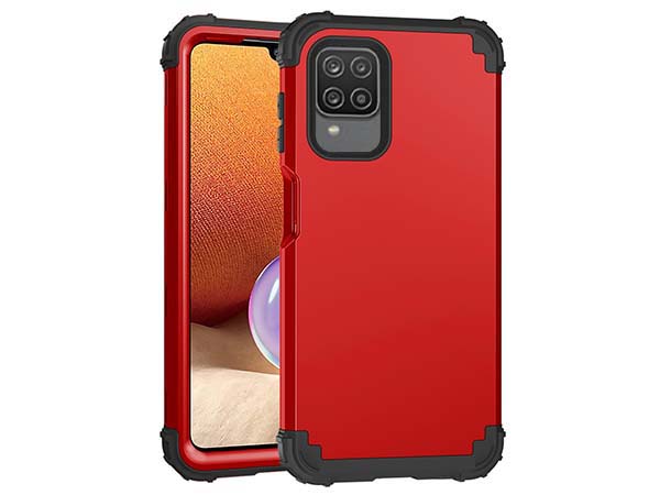 Defender Case for the Samsung Galaxy A12 - Red Impact Case