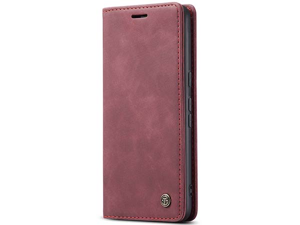 CaseMe Slim Synthetic Leather Wallet Case with Stand for Google Pixel 7a - Burgundy