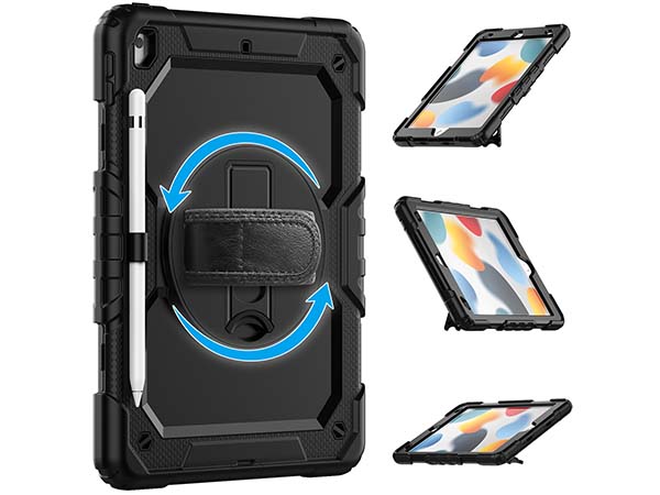 Rugged Impact Case for Apple iPad 9th Gen 10.2 - Classic Black