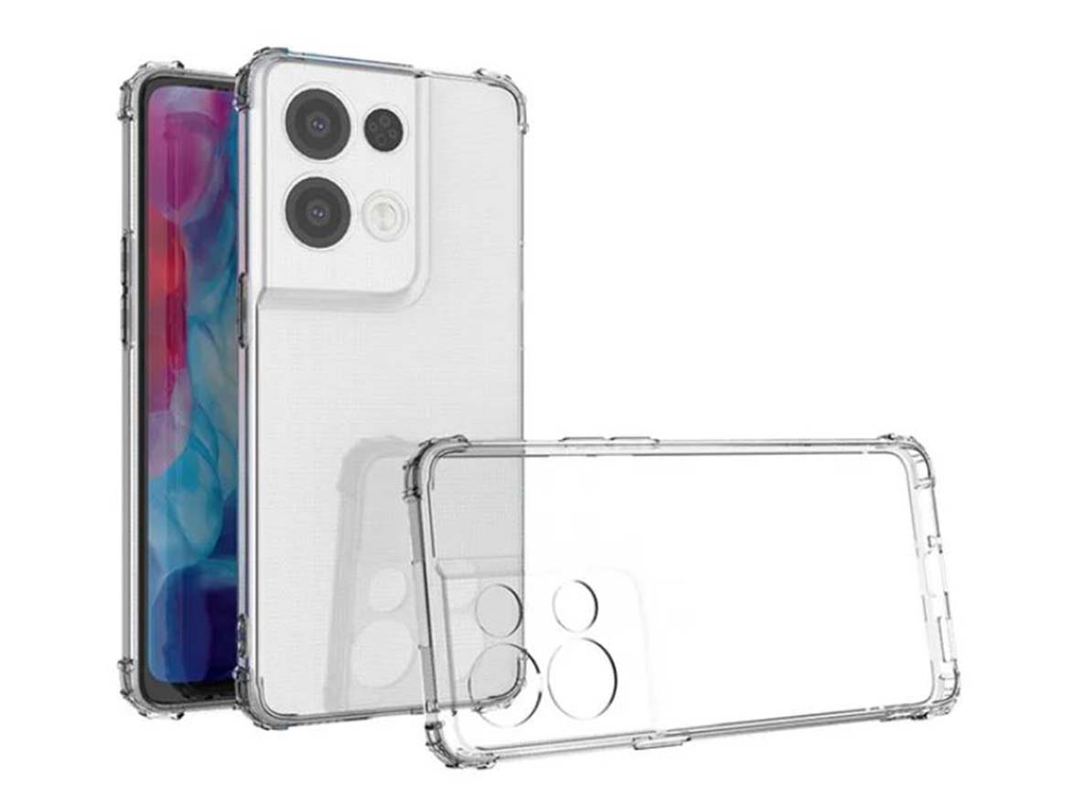 Gel Case with Bumper Edges for OPPO Reno8 Pro - Clear Soft Cover