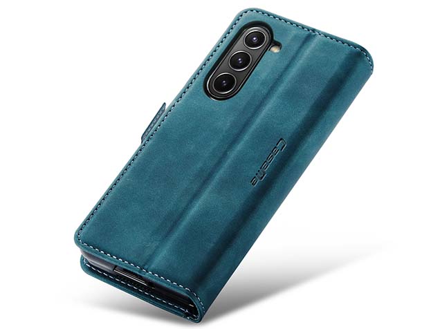 CaseMe Synthetic Leather Wallet Case with Stand for Galaxy Z Fold5 - Teal
