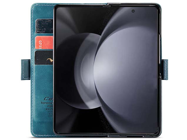 CaseMe Synthetic Leather Wallet Case with Stand for Galaxy Z Fold5 - Teal
