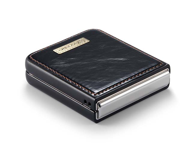 CaseMe Slim Synthetic Leather Case for Samsung Galaxy Z Flip5 - Black