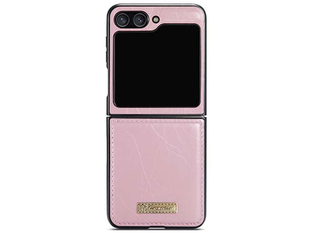 CaseMe Slim Synthetic Leather Case for Samsung Galaxy Z Flip5 - Light Pink
