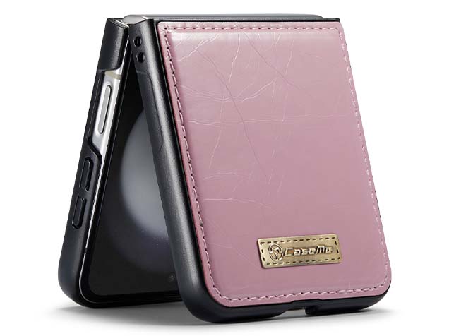 CaseMe Slim Synthetic Leather Case for Samsung Galaxy Z Flip5 - Light Pink