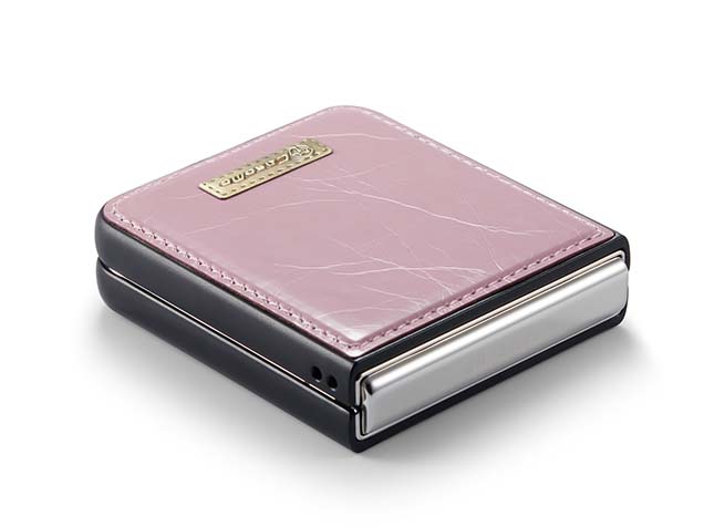 CaseMe Slim Synthetic Leather Case for Samsung Galaxy Z Flip5 - Light Pink